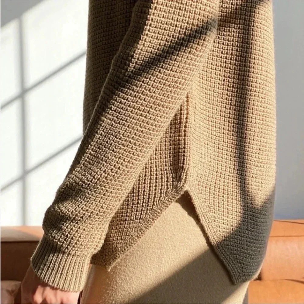 Aritzia Wilfred Free Wool Wolter Sweater in Constant Camel Long Sleeve Size XXS - Picture 3 of 11